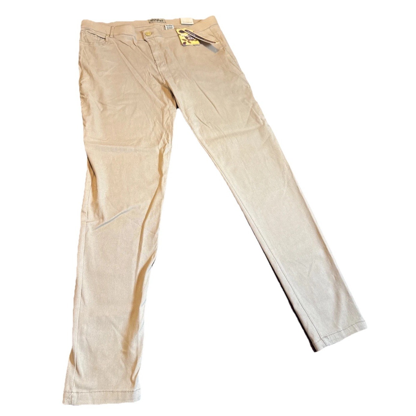 Nana Day Womens 3xl Mustard Yellow Skinny Jeans Stretch Pants Nwt Plus Size